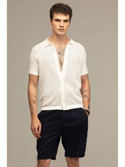 Snitch - Terra Knit Knitted Crochet White Shirt