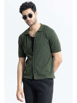 Snitch - Wavy Streak Olive Shirt