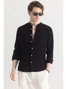 Snitch - Texturity Textured Black Shirt