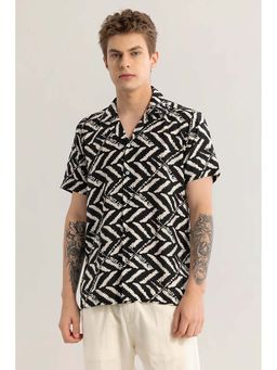 Snitch - Nebulara Black Printed Shirt