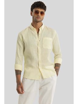 Snitch - Elementary Yellow Plain Pure Linen Shirt