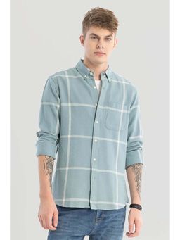 Snitch - Pastel Green Checks Oxford Shirt