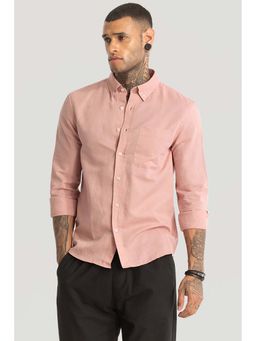 Snitch - Pink Linen Blend Shirt