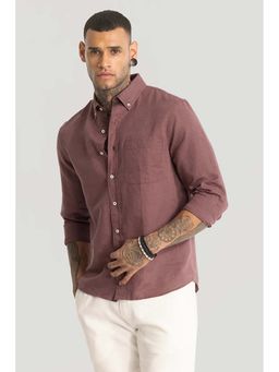 Snitch - Mauve Linen Blend Shirt