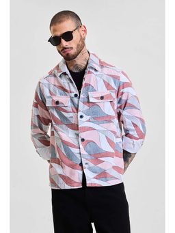 Snitch - Pink Textured Shirt