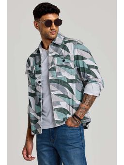 Snitch - Green Textured Shirt