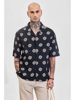 Snitch - Black Floral Box Fit Shirt