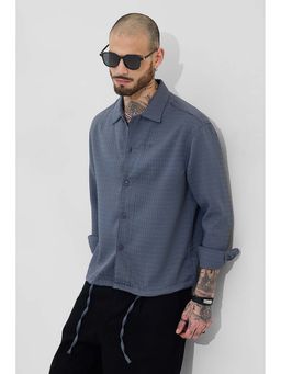 Snitch - Grey Textured Shirt