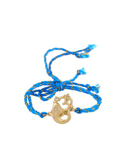 Estele - Gold Plated Blessed Ganesh Designer Rakhi with Austrian Crystals & Silk Thread