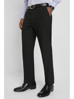 Allen Solly - Black Solid Regular Fit Trouser