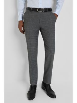 Allen Solly - Grey Checks Slim Fit Trouser