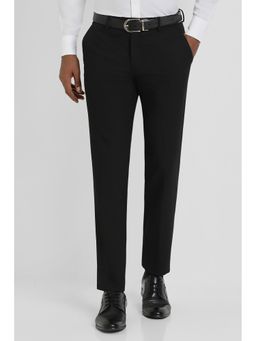 Allen Solly - Black Textured Slim Fit Trouser
