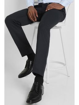 Allen Solly - Black Checks Slim Fit Trouser