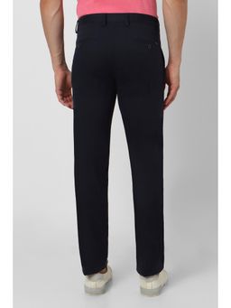 Peter England - Black Solid Slim Fit Trouser