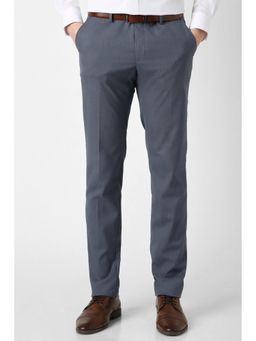 Peter England - Grey Textured Slim Fit Trouser