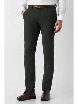 Peter England - Green Textured Slim Fit Trouser
