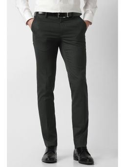 Peter England - Black Textured Slim Fit Trouser
