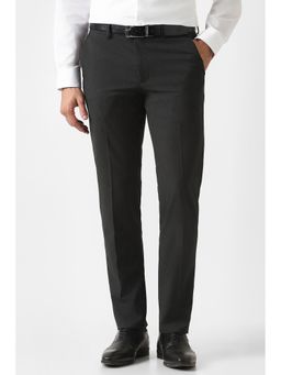 Van Heusen - Black Textured Slim Fit Trouser