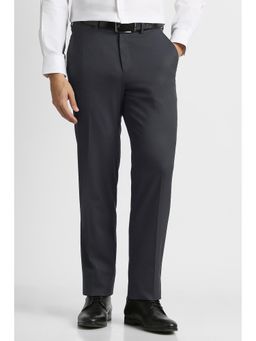 Van Heusen - Navy Blue Solid Comfortable Fit Trouser