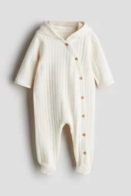 H&M - Unisex White Quilted Romper Suit