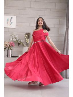 devils n angels - Red Princess Gown for Girls for Birthdays and Weddings
