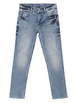 Cantabil - Boys Solid Blue Jeans