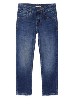 Cantabil - Boys Solid Dark Blue Jeans