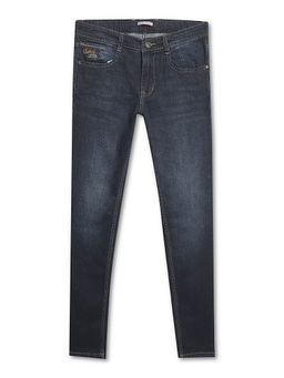 Cantabil - Boys Solid Dark Blue Jeans