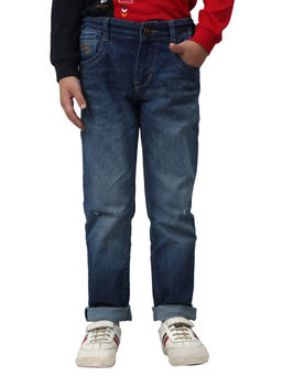 Cantabil - Boys Solid Blue Jeans