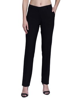Cantabil - Women Black Solid Trouser