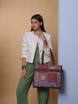 Zouk - Multicolour Mandala Print Boardroom Office Bag