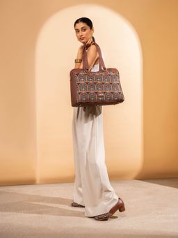 Zouk - Royal Indian Peacock Motif Conference Office Tote Bag