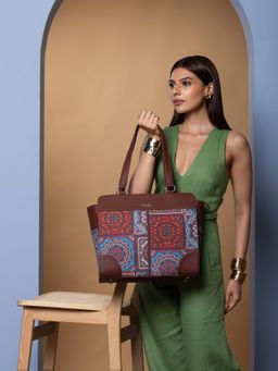 Zouk - Multicolour Mandala Print Classic Work Shoulder Bag
