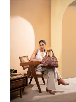 Zouk - Konkona Statement Jodhpur Damask Satchel Bag