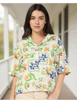 Bewakoof - Women Multicolor All Over Printed Oversized Shirt