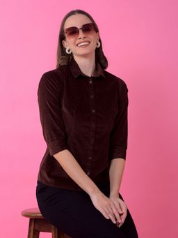 CRIMSOUNE CLUB - Women Brown Shirt