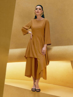 House of Fett - Buttery Caramel Asymetric Brown Co-ord Set