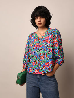 ONLY - Women Blue Regular Fit Top