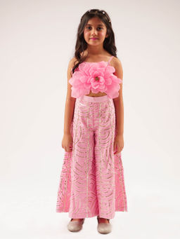 Lil Drama - Bollywood Tadka Pink Jumpsuit For Girls