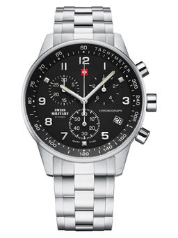 Swiss Military by Chrono - Black Dial Swiss Made Watch for Men - SM34012.01
