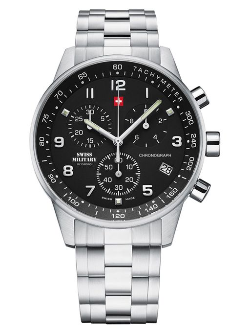 Buy Swiss Military by Chrono Black Dial Swiss Made Watch for Men