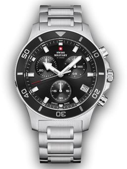 Swiss Military by Chrono - Black Dial Swiss Made Watch for Men - SM34067.10