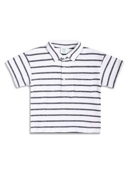 MINI KLUB - Boys Striped Polo T-Shirt - Blue