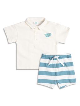MINI KLUB - Boys Polo T-Shirt and Striped Shorts Set