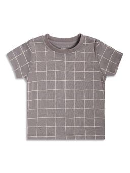 MINI KLUB - Boys Checked T-Shirt, Grey