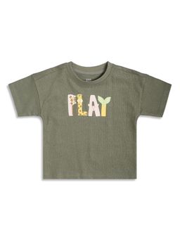 MINI KLUB - Boys Graphic Print T-Shirt - Olive Green