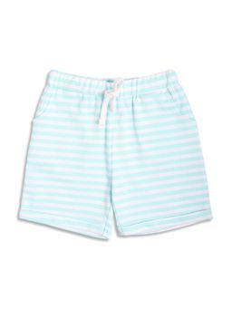MINI KLUB - Boys Striped Cotton Shorts with Drawstring - Blue