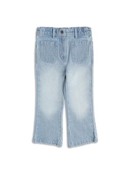 MINI KLUB - Baby Girls Wide Leg Denim Jeans - Blue