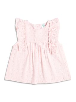 MINI KLUB - Baby Girls Embroidered Woven Top - Pink