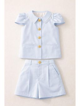 THE PONY & PEONY CO. - Blue Denim Top with Short Set